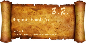 Bogner Ramón névjegykártya
